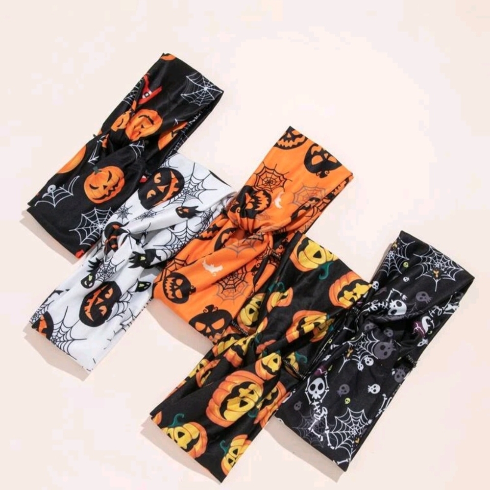 Halloween Pumpkin and‎ Skulls Headbands